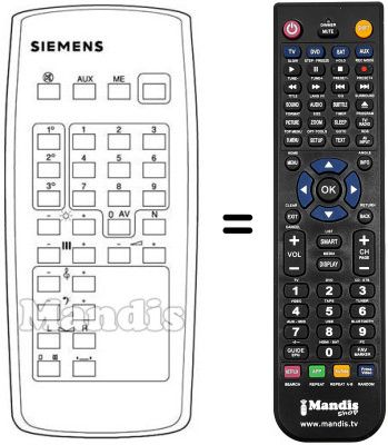Replacement remote control 751689