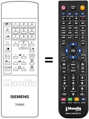 Replacement remote control 753803