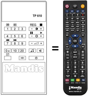 T&eacute;l&eacute;commande &eacute;quivalente TP 610
