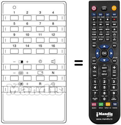 Replacement remote control 86040