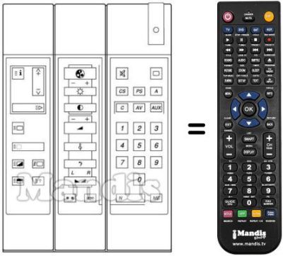 Replacement remote control UNIVERSUM 7254204