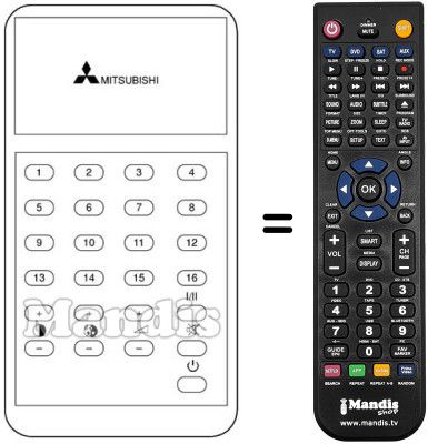 Télécommande équivalente 939P-05502 Télécommande équivalente 939P-05502