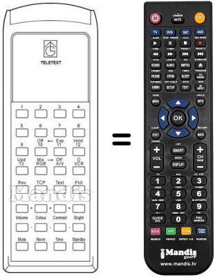 Replacement remote control 95498 E