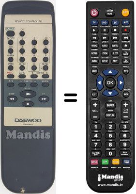 Replacement remote control 97P1R2BT05