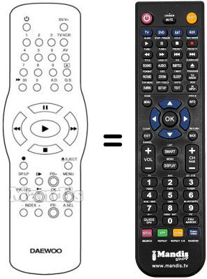 Replacement remote control 97P1R2CPA1