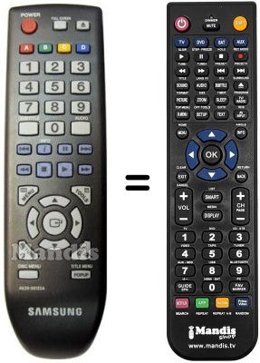 Télécommande équivalente AK59-00133A