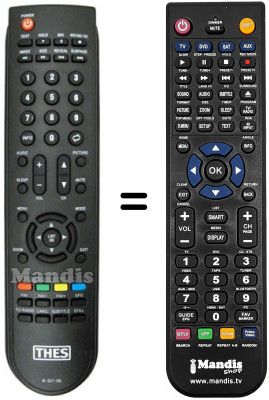 Replacement remote control THES LTV 3210