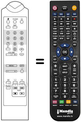 T&eacute;l&eacute;commande &eacute;quivalente BBD 901-D2 MAC