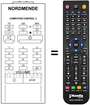 Télécommande équivalente COMPUTER CONTROL 3 Télécommande équivalente COMPUTER CONTROL 3