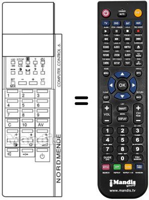 Télécommande équivalente COMPUTER CONTROL 8 Télécommande équivalente COMPUTER CONTROL 8