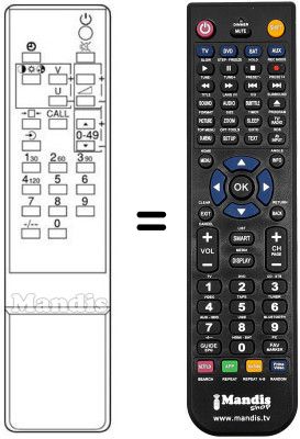 Replacement remote control Toshiba 217 S 9 F