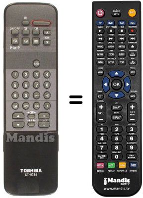 Replacement remote control CT 9734