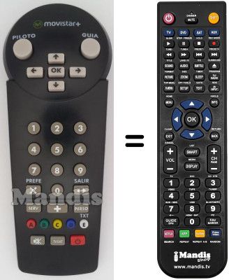 Replacement remote control CANAL SATELLITE