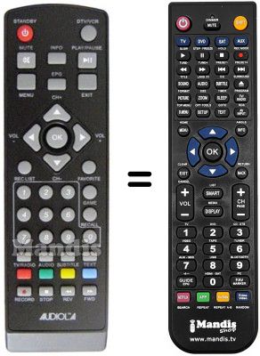 Télécommande équivalente AUDIOLA DEC 641