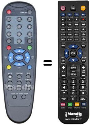 Télécommande équivalente MAJESTIC DEC 649