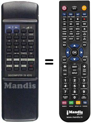 Replacement remote control Desmet TVC 2H550