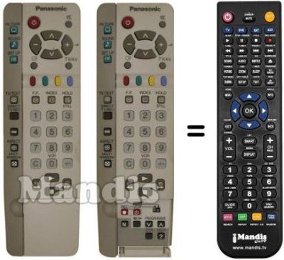 Replacement remote control Panasonic TX-36PB50 D