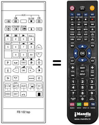 Replacement remote control 75 6404