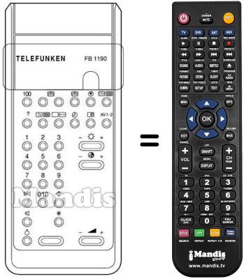 Replacement remote control FB 1190