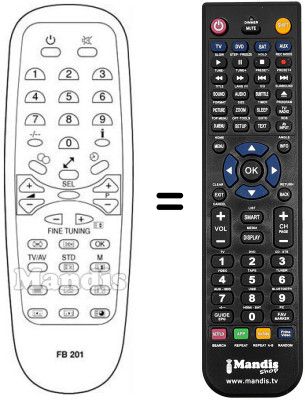 Replacement remote control Karcher CTV 6021 VT Replacement remote control Karcher CTV 6021 VT
