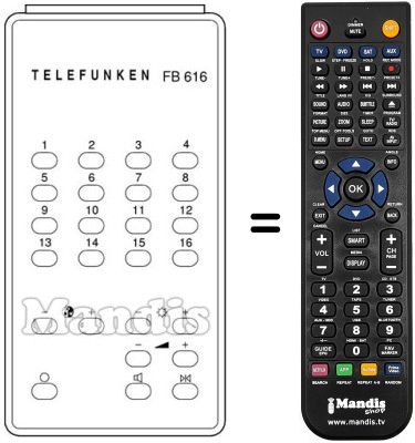Replacement remote control FB 616