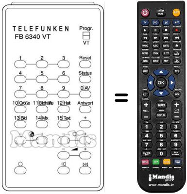 Replacement remote control FB 6340 VT