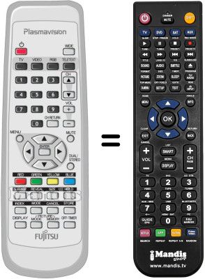 Replacement remote control Fujitsu P42 HTA51 ES