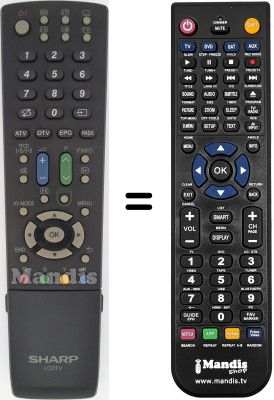 Replacement remote control Sharp LC 46 LX700E