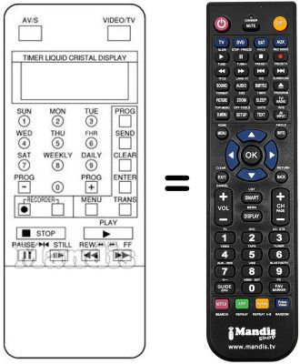 Replacement remote control LG GSE-1293 S