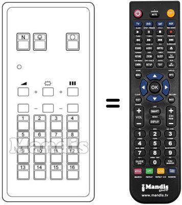 Replacement remote control UNIVERSUM 9299900