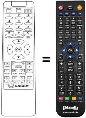 Replacement remote control TPS