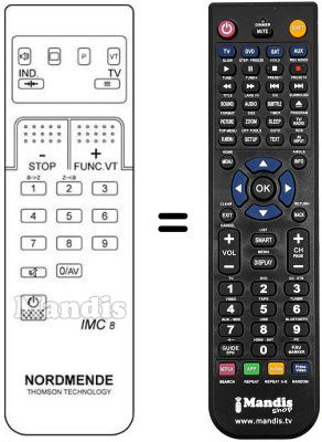 Télécommande équivalente IMC 8 Télécommande équivalente IMC 8