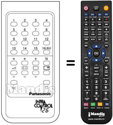 Replacement remote control INFRA CONTROL 26
