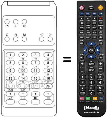 T&eacute;l&eacute;commande &eacute;quivalente INFRARED 16 / 32 TRS