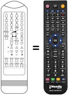 Replacement remote control Hinari CT 302 S