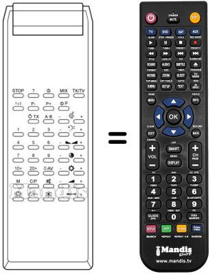 Replacement remote control IR 6000 STEREO
