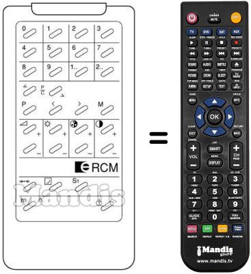Télécommande équivalente ELCIT JUPITER X322 P Télécommande équivalente ELCIT JUPITER X322 P
