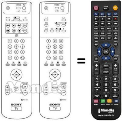 Replacement remote control Sony KV-28 FC60
