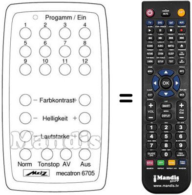Replacement remote control MECATRON 6705