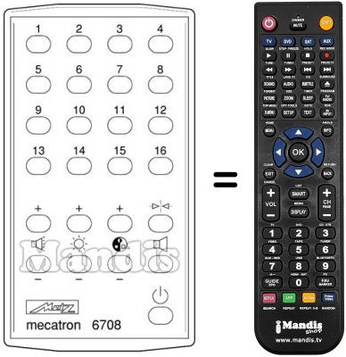 Replacement remote control MECATRON 6709