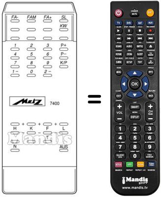 Replacement remote control MECATRON 7400