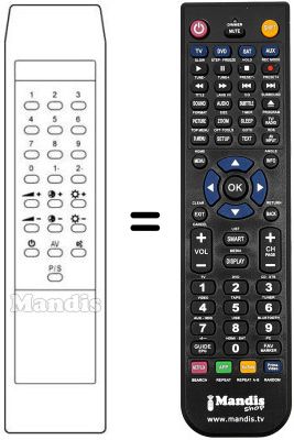 Replacement remote control Daewoo DCS 1434 Replacement remote control Daewoo DCS 1434