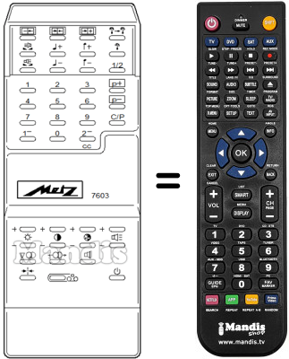 Télécommande équivalente MECATRON 7603
