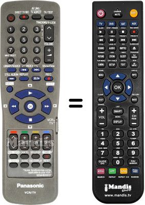 Replacement remote control Panasonic NV-FJ631