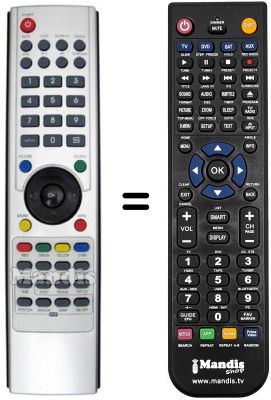 Télécommande équivalente NordMende N 4202 PB Télécommande équivalente NordMende N 4202 PB
