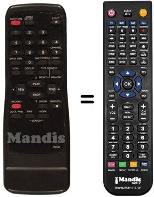 T&eacute;l&eacute;commande &eacute;quivalente Funai 19A-624