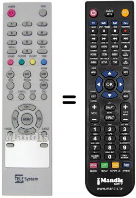 Replacement remote control Telesystem TS 19 WIDE