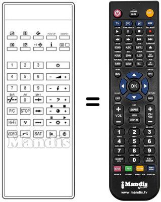 Replacement remote control RC-F703