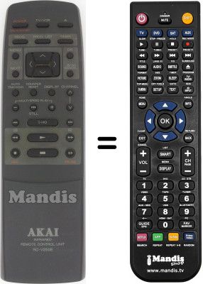 T&eacute;l&eacute;commande &eacute;quivalente RC-V250E