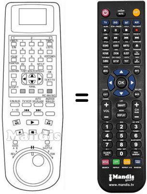 Replacement remote control RC-W478G